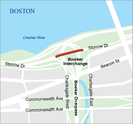 BOSTON: BRIDGE REPLACEMENT B-16-365-STORROW DRIVE OVER BOWKER RAMPS